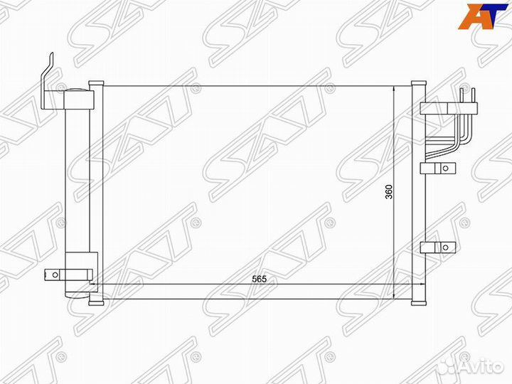 Радиатор кондиционера Kia Cerato 04-09 / Spectra 0