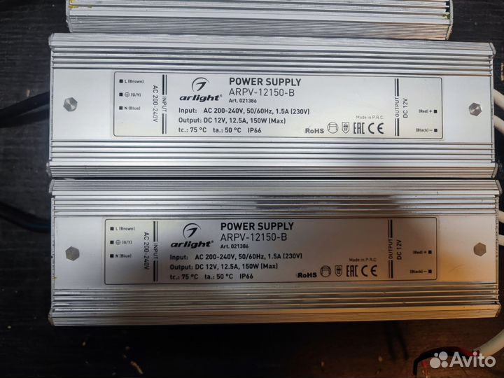 Блоки питания подсветки влагостойкие 12V 100-150W