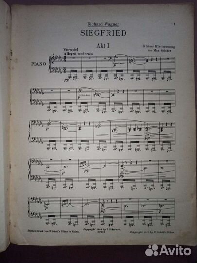 Р.Вагнер. Зигфрид. Клавир. 1911г
