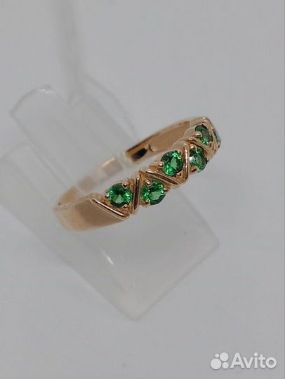 Золотое кольцо с фианитом 17,5р