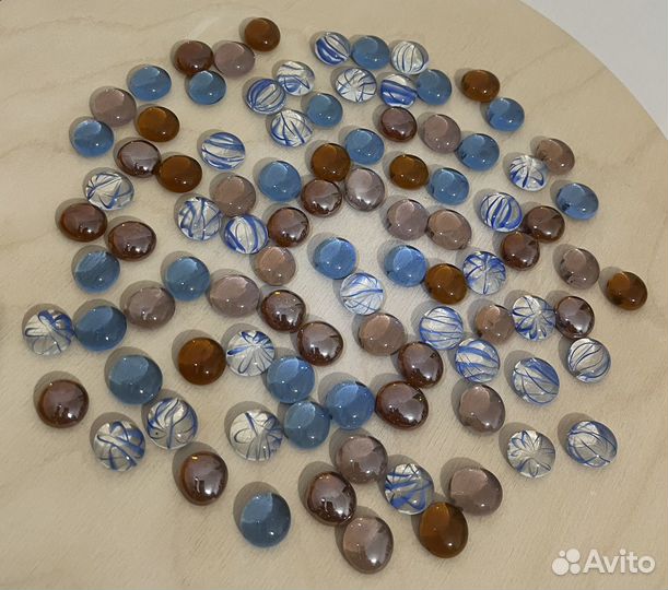 Стеклянные звезды и шарики марблс новые