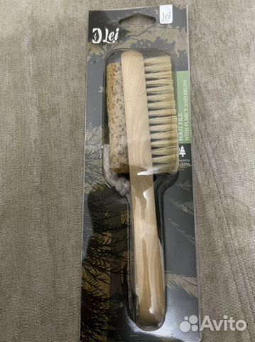 Пемза Lei педикюрн. со щеткой деревянная ручка