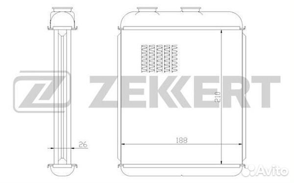 Радиатор отопителя Opel Astra G 98, H 04- Zekkert