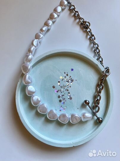 Колье чокер из жемчуга в стиле Poison Drop