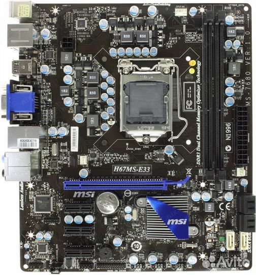 Материнская плата msi h67ms-e33