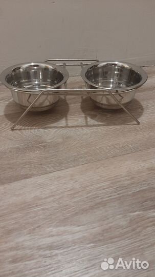 Миски для собак или кошек двойная, бу