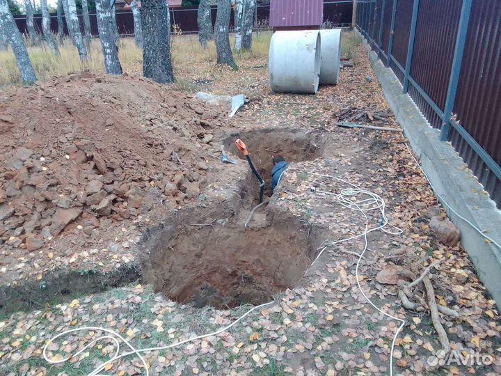 Колодцы, обвязка скважин,септики траншеи