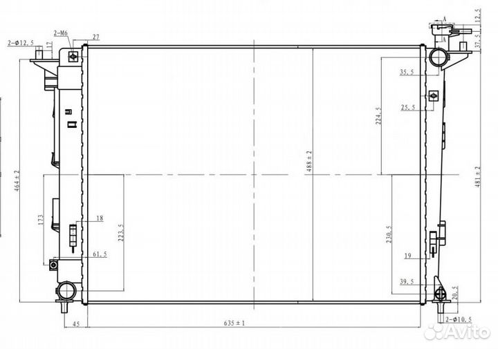 LRC08S5 Радиатор охл. для а / м kia sportage iii