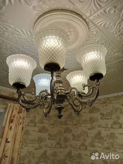 Люстра потолочная бу СССР, вес 5-6кг