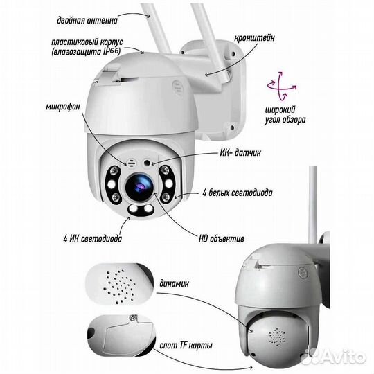Камера видеонаблюдения уличная для дома / для дачи