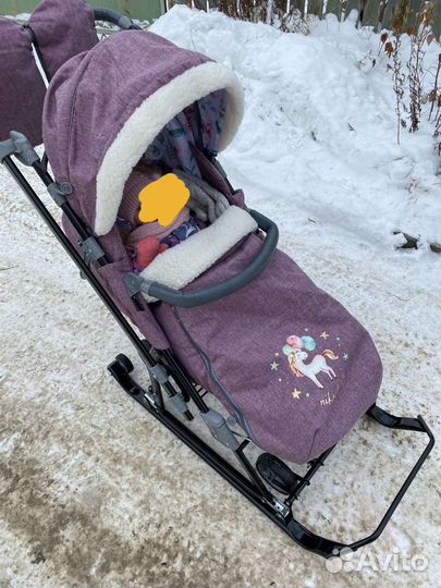 Детские санки коляска nika 7-8