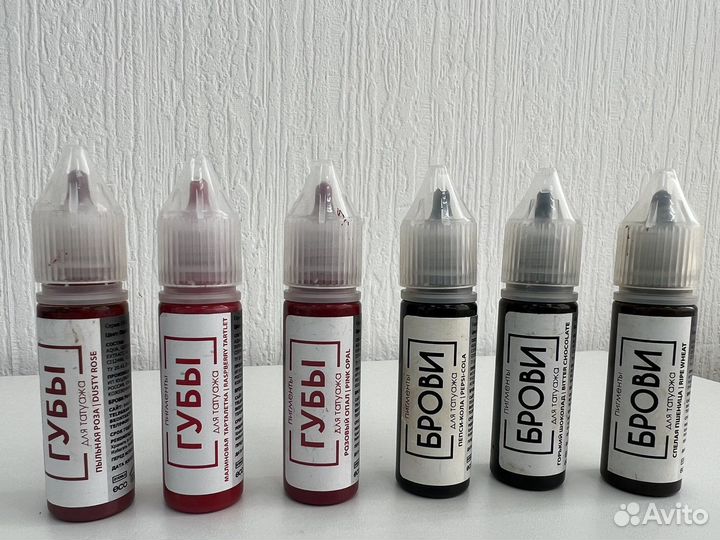 Пигменты для татуажа губ/бровей. Много чего