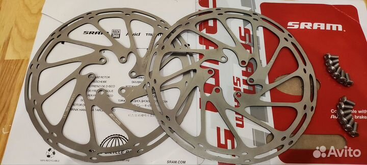 Sram 180мм - Два Новых Тормозных Ротора под винты