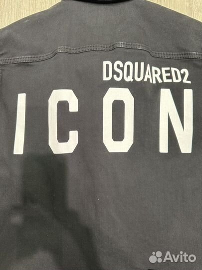 Джинсовая куртка Dsquared2 black icon, оригинал