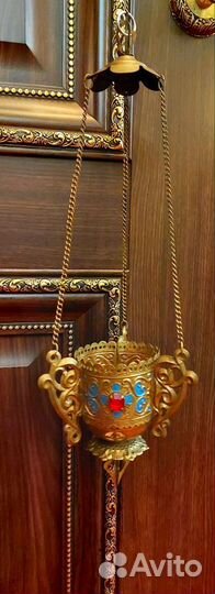 Старинная лампада подвесная