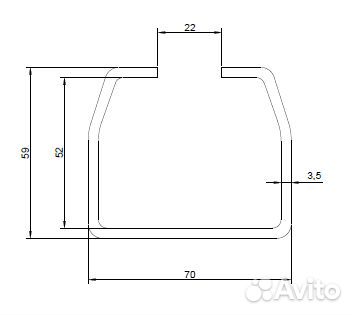 Балка направляющая для откатных ворот 6м Home Gate