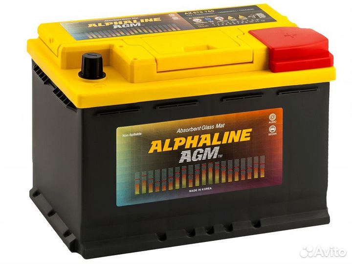 Аккумулятор Alphaline AGM 70R обр. пол. 70 Ач