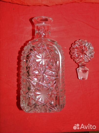 Графин штоф хрусталь и стопки 3 + 5 шт СССР