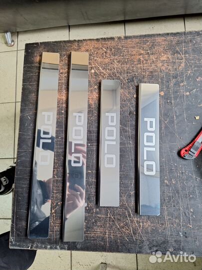 Накладки на пороги volkswagen polo. skoda rapid
