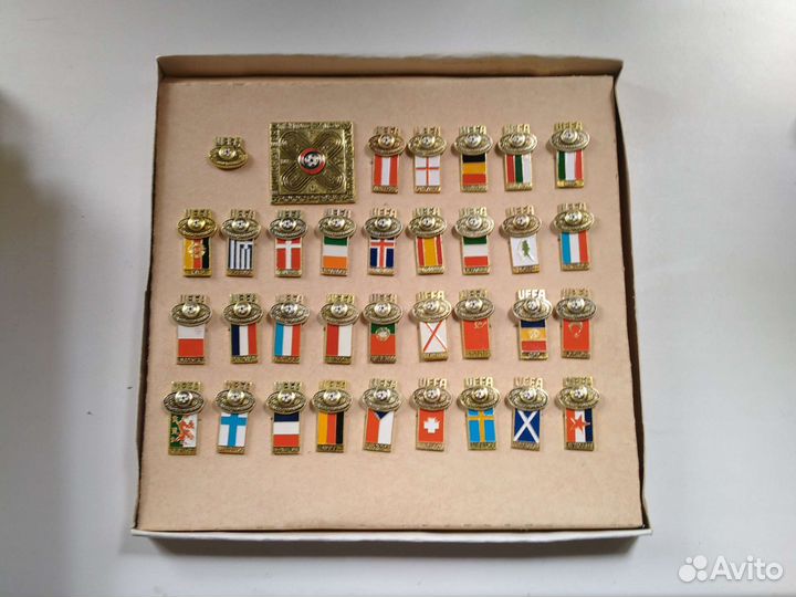 Набор значков чемпионат уефа по футболу СССР