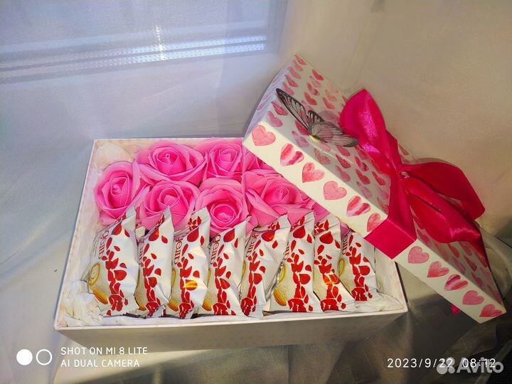 Коробочка с мыльными розами