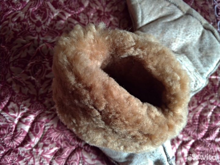 Пинетки дет. кожаные и вяз., чуни натур. мех, новы