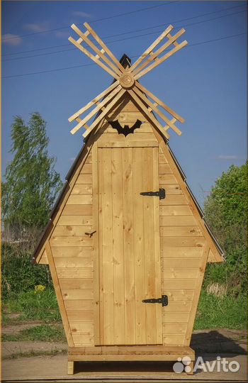 Дачный туалет деревянный HAT114