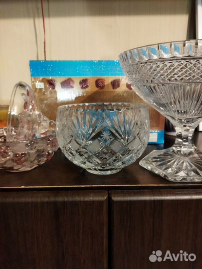 Хрустальная конфетница СССР