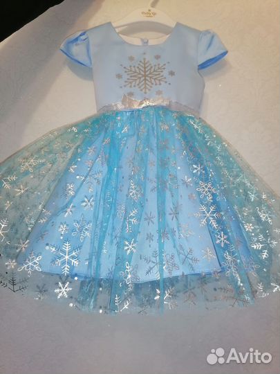 Платье снежинки 92-98 размер