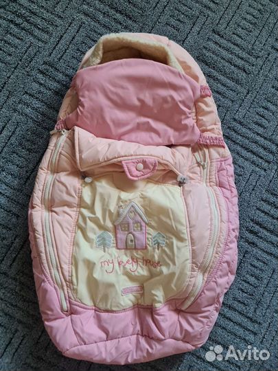 Зимний конверт на овчине выписку натуральный kids