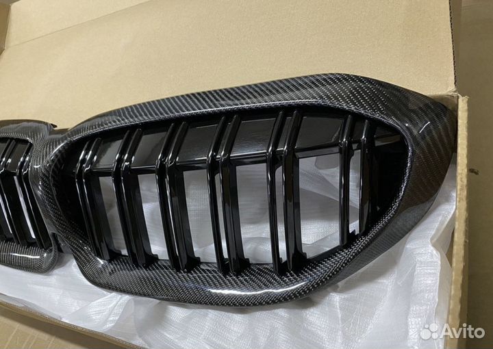 BMW G20 решетка радиатора в М стиле, карбон