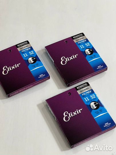 Струны Elixir 11025 80/20 Bronze Polyweb 11-52