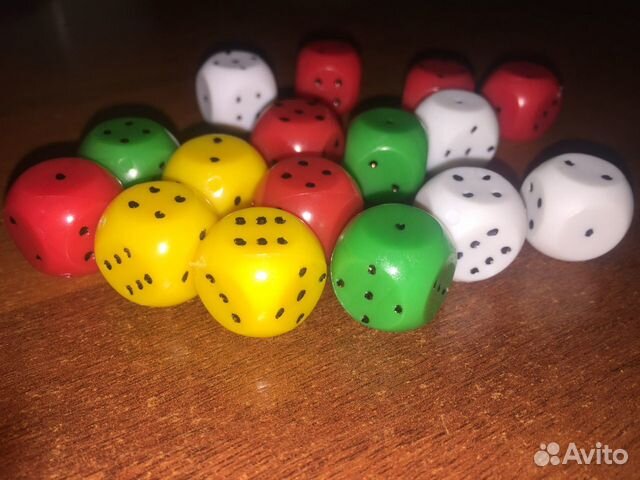 Кубик 6-ти гранный пластм