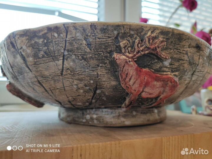 Салатник d 25см керамика ручная работа