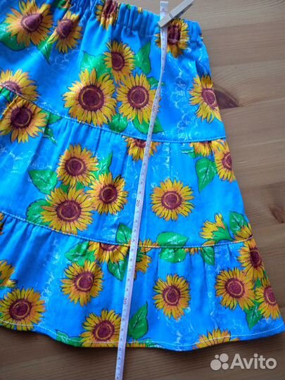 Летняя юбка для девочки из хлопка