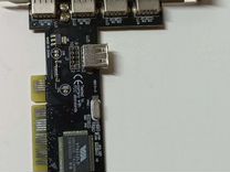 Контролёр VIA USB2.0 PCI Card (4+1)