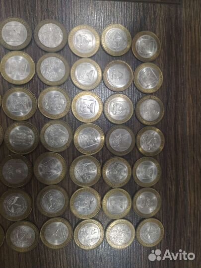 Юбилейные монеты 10 рубл 50 шт