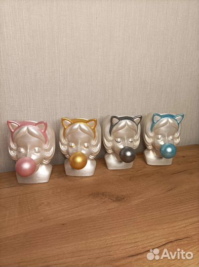 Кашпо из гипса девочка с пузырём