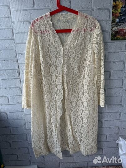 Кружевная накидка длинная