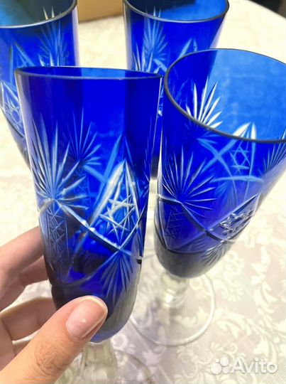 Бокалы для вина хрустальные