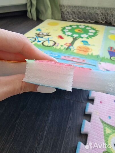 Коврик детский игровой пазл для ползания