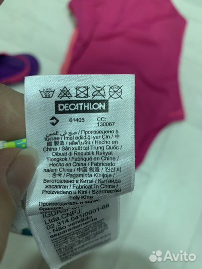Купальник, шапочка, сланцы Decathlon