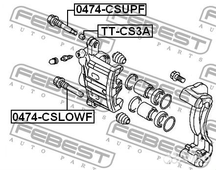 Febest 0474-csupf Втулка направляющая суппорта тор
