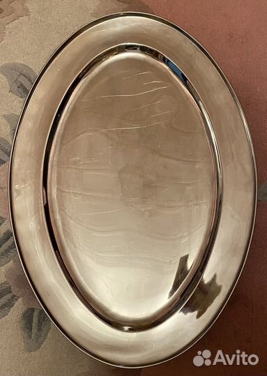 Большое сервировочное блюдо нержавейка