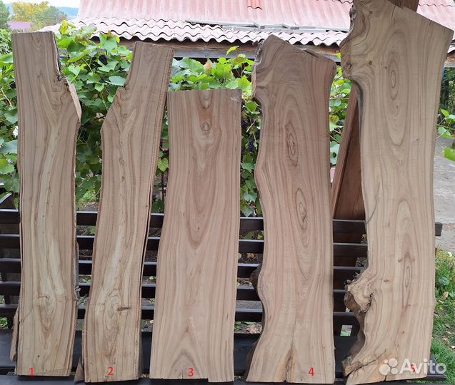 Слэб карагача, спилы карагача