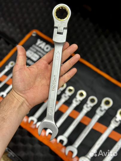 Набор ключей с трещоткой на шарнире 14 Yaoto