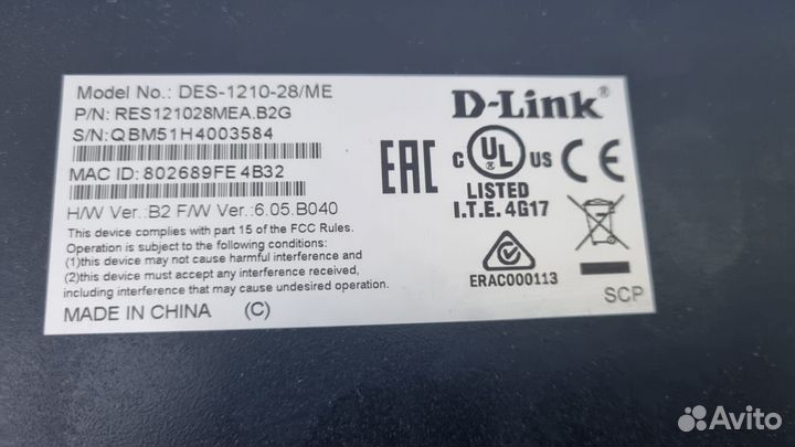 Коммутатор D-Link DES-1210-28/ME