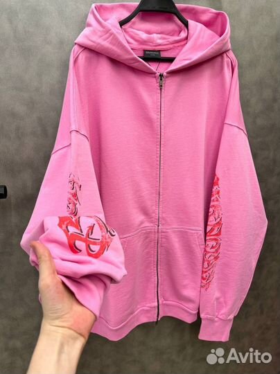 Худи balenciaga розовая