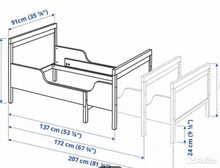 Шкаф и кровать IKEA