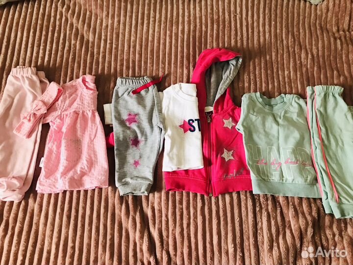 Большой пакет вещей на девочку с 2 месяцев до 1 г